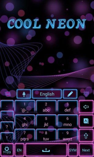 Cool Neon GO Keyboard Theme截图1