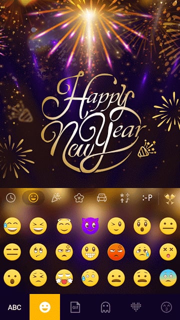 New Year Emoji Keyboard Colors截图6