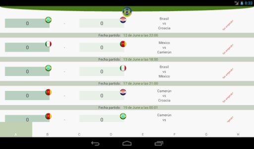 Resultados Mundial de Futbol截图7