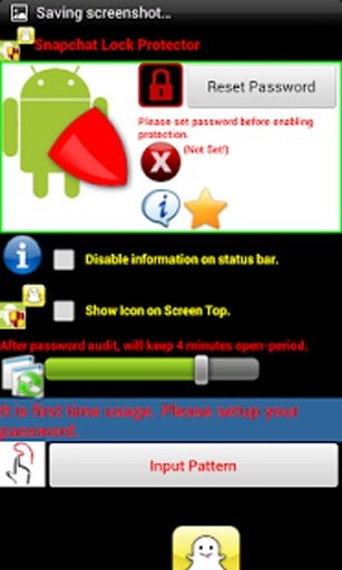 Snapchat 数据锁保护器截图1