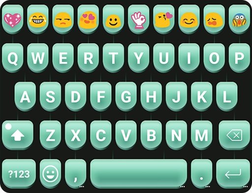 Green Type Writer Emoji Keyboard截图5