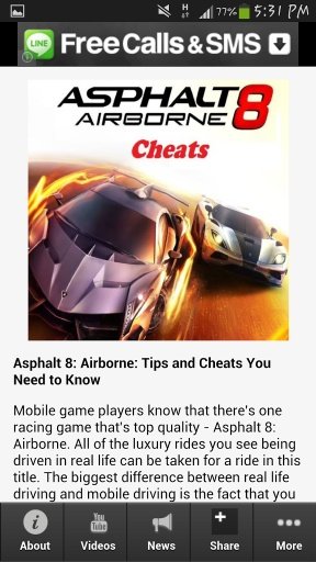 Asphalt 8 Cheats截图4