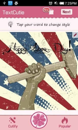 Labor Day Theme TextCutie截图3