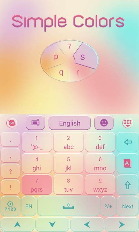 Simple Colors Keyboard Theme截图1