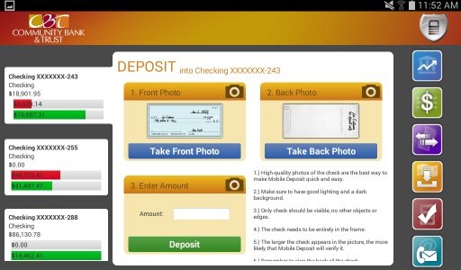 CB&amp;T Tablet Banking截图6