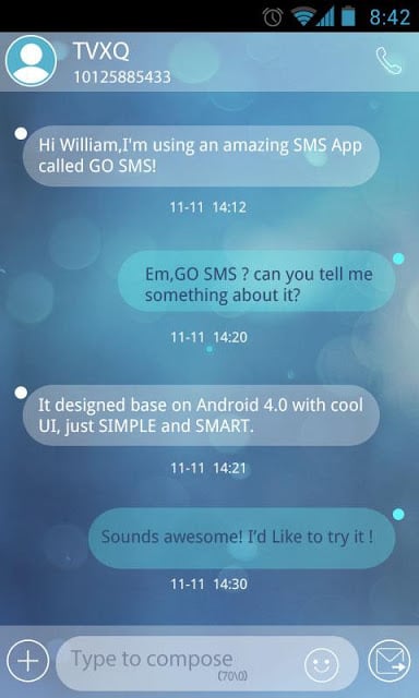 GO SMS Pro Briefness Theme EX截图4