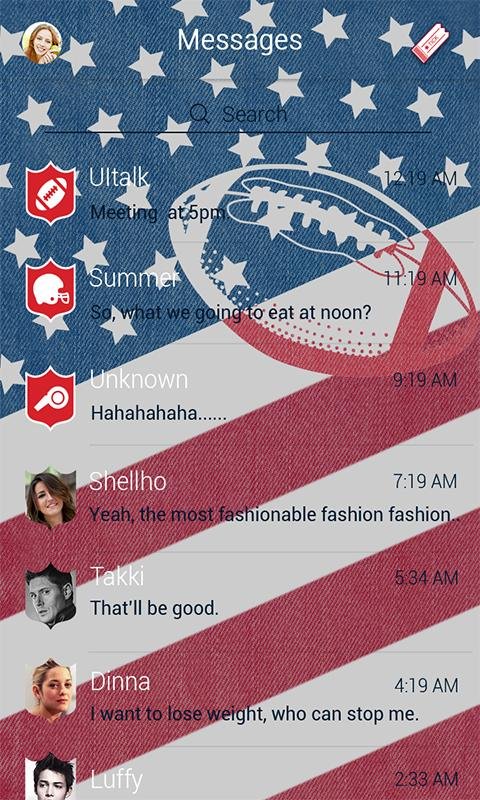 FREE - GO SMS SUPERBOWL THEME截图4