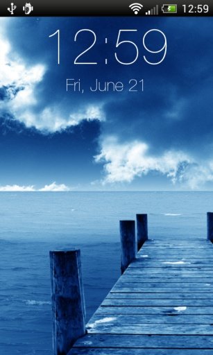 Blue theme iPhone 5 locker截图8