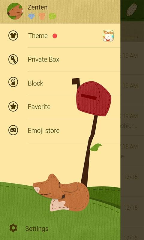 (FREE)GO SMS FOX THEME截图6