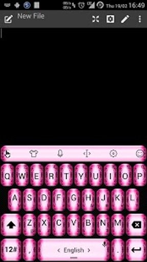 Theme TouchPal Glitter F Pink截图2