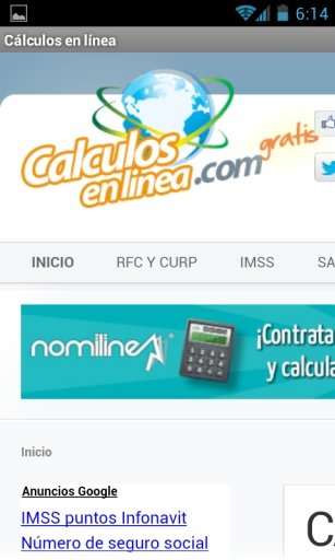 C&aacute;lculos en l&iacute;nea截图1