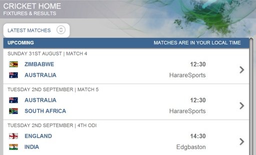 Cricket Live Score Card截图1