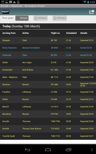 Birmingham Airport+FlightTrack截图3