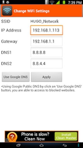 WiFi Settings (dns,ip,gateway)截图3