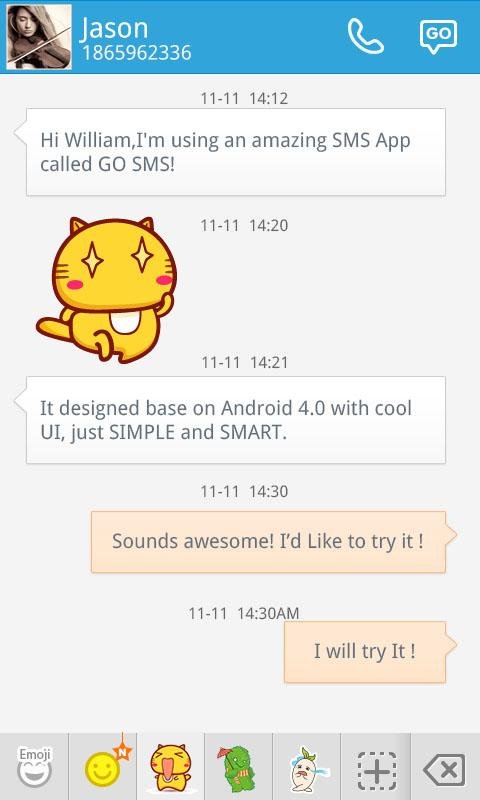 GO SMS HAMI ANIMATED STICKER截图5