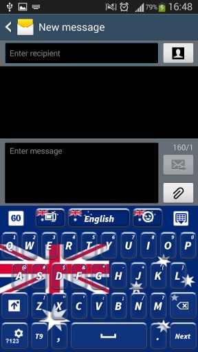 GO Keyboard Australian Theme截图3