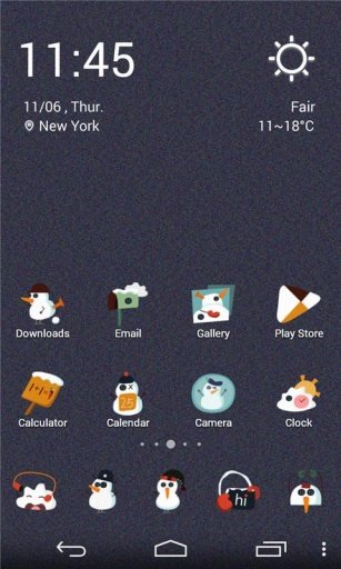 Cute Snowman Theme截图3