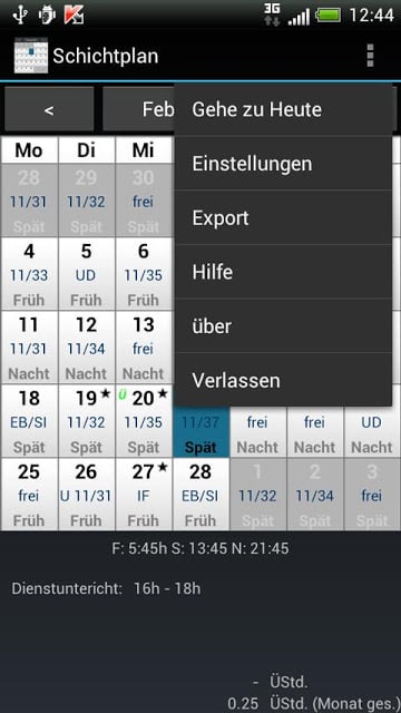 Schichtplan (Dienstplan)截图3