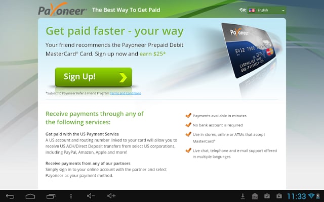 Быстрый Payoneer регистратор截图2