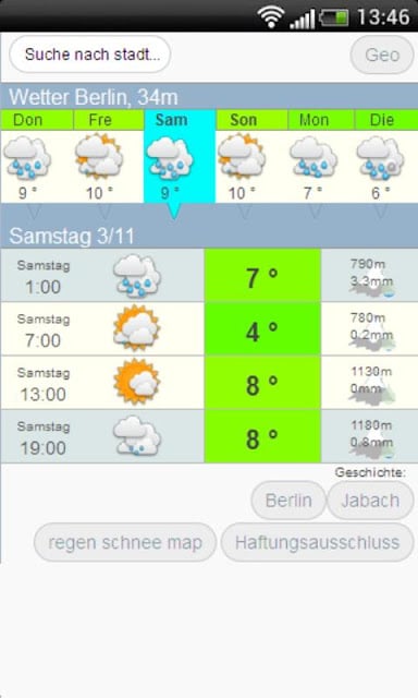 Das wetter meteo .com Deutsch截图2