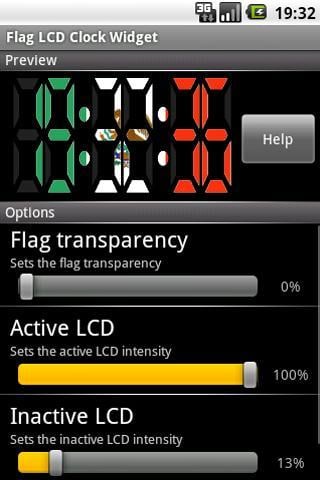 Flag LCD Clock Widget Mexico截图2