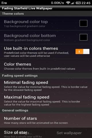 Fading Starfield LWP截图1