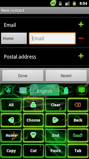 GO Keyboard Green Flame theme截图3