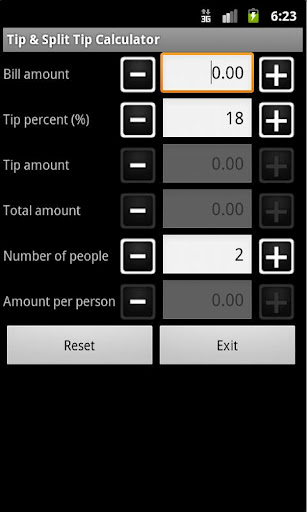 Tip &amp; Split Tip Calculator截图1