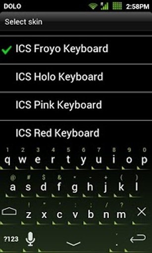 ICS Froyo Keyboard THEME截图1