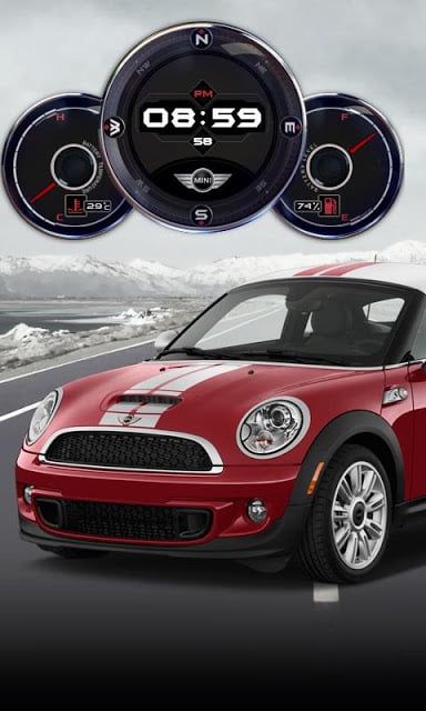 Mini Cooper Compass Clock LWP截图1