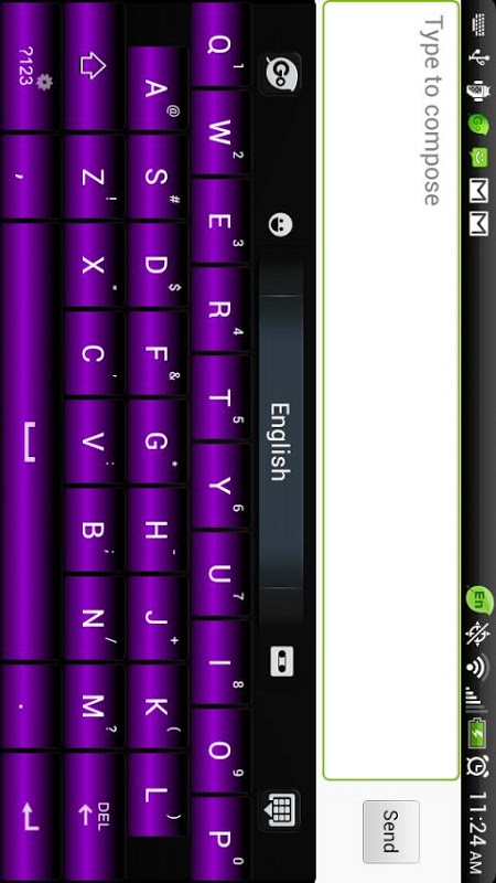 Purple Laser Go Keyboard Theme截图1