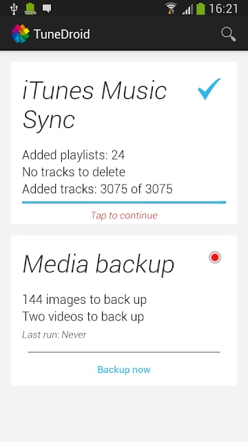 TuneDroid Backup &amp; iTunes Sync截图4