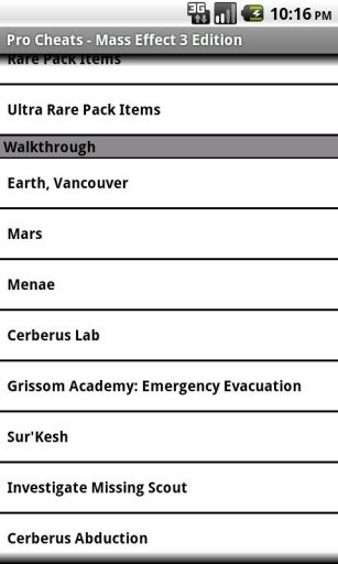 Pro Cheats - Mass Effect 3 Edn截图3