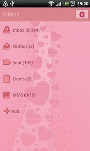 GO SMS Pro Bijou Hearts Theme截图2