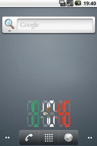 Flag LCD Clock Widget Mexico截图1