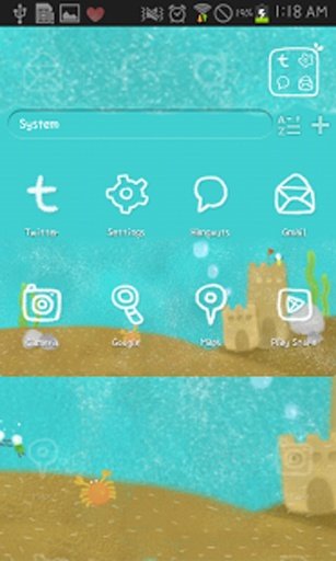 Water Castle go launcher theme截图3