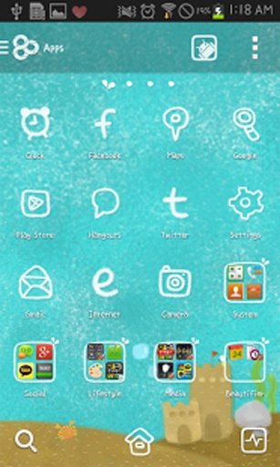 Water Castle go launcher theme截图6