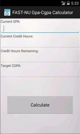 FAST-NU Gpa-Cgpa Calculator截图1