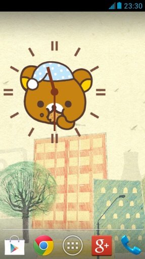 Rilakkuma : Clock Widget 2截图2