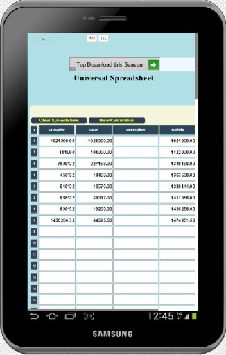 Android Spreadsheet截图1