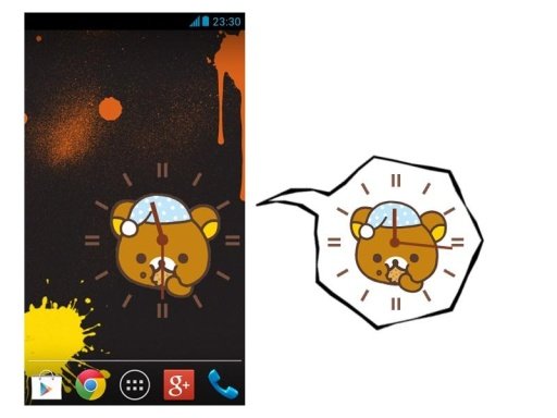 Rilakkuma : Clock Widget 2截图1