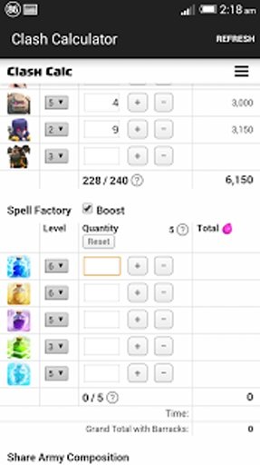 Clash Resources Calculator截图4