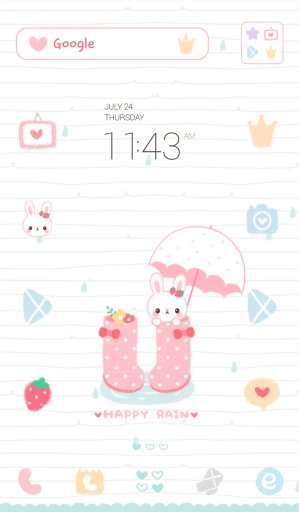 happy rain dodol theme截图2