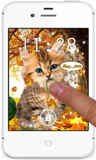 Autumn Kitty HD live wallpaper截图1