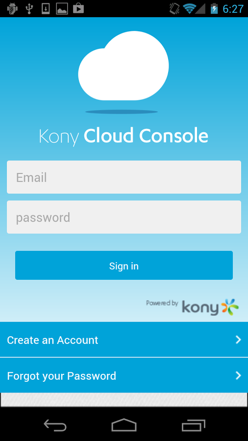 Kony Cloud Console截图1