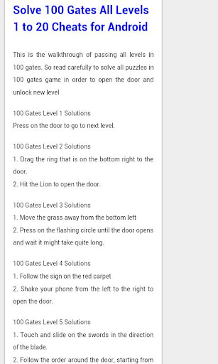 100 Gates Hints截图2