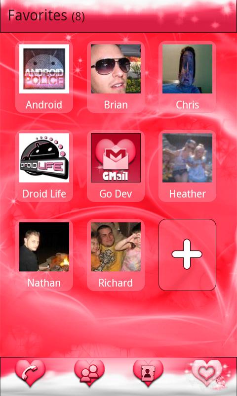 Valentine GO Contacts EX Theme截图6