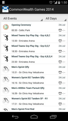 Glasgow 14 Game Event Schedule截图7