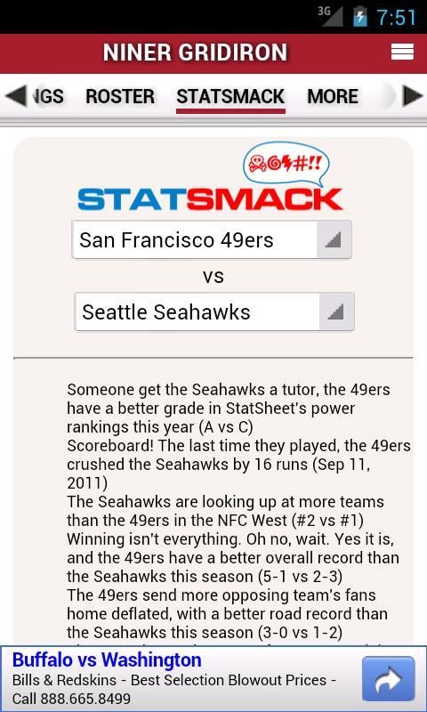 49ers by StatSheet截图2