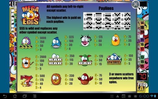 Mega Eggs Slot Machine截图4